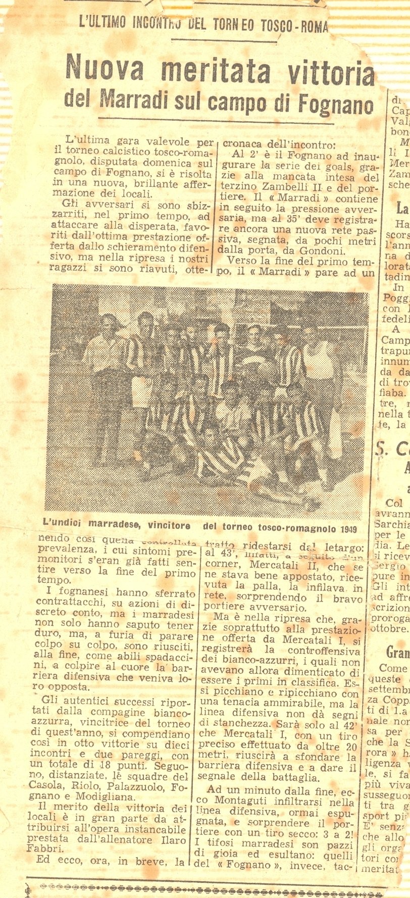 1949: calcio